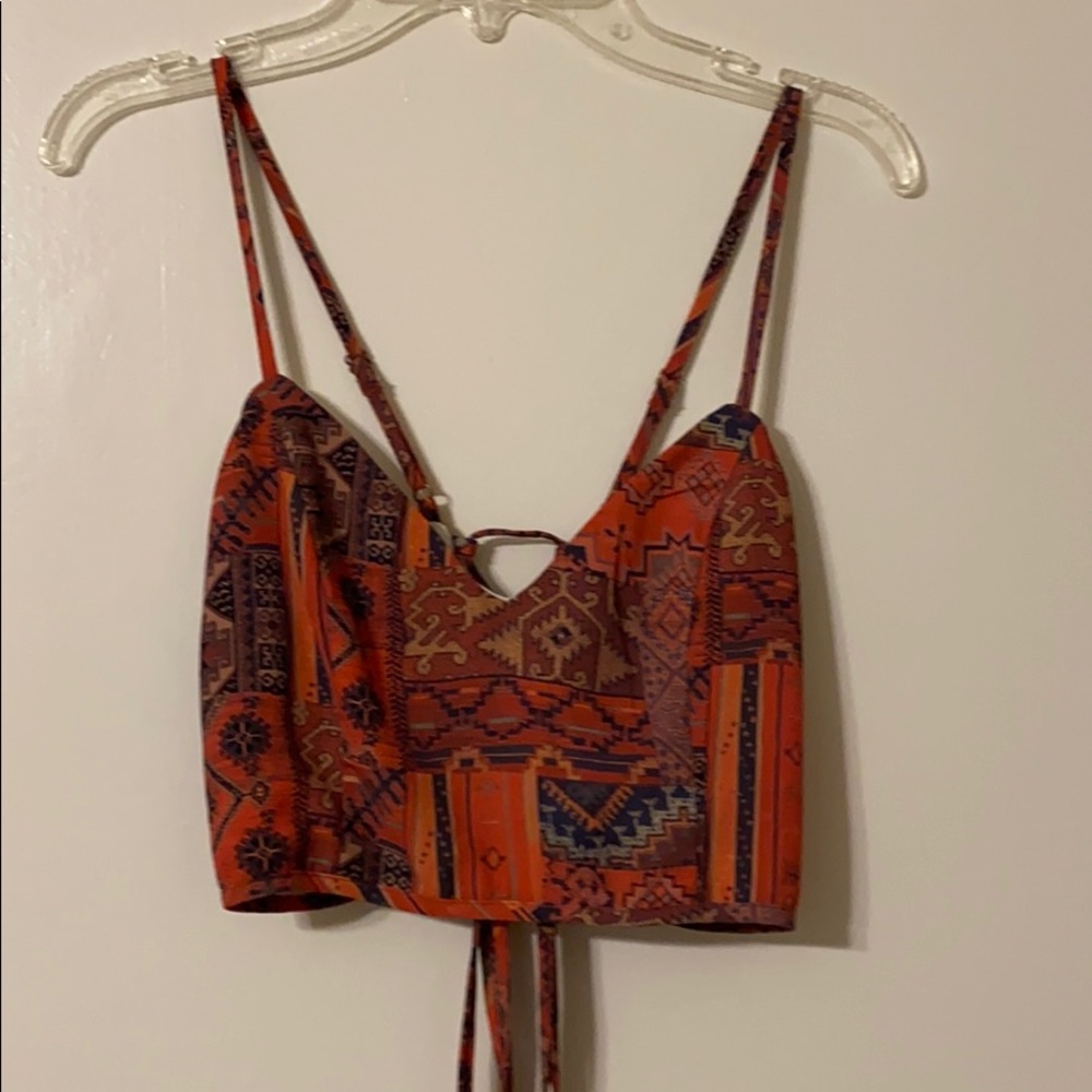 Crop top with tie up back